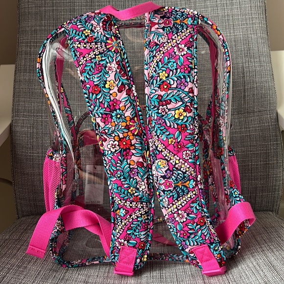 Vera Bradley Clear Clearly Colorful Large Backpack Kaleidoscope - Picture 12 of 13